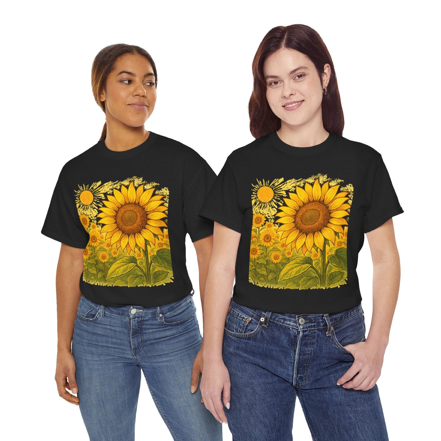 Sunflower Sunshine T-Shirt – Bright Floral Aesthetic Tee