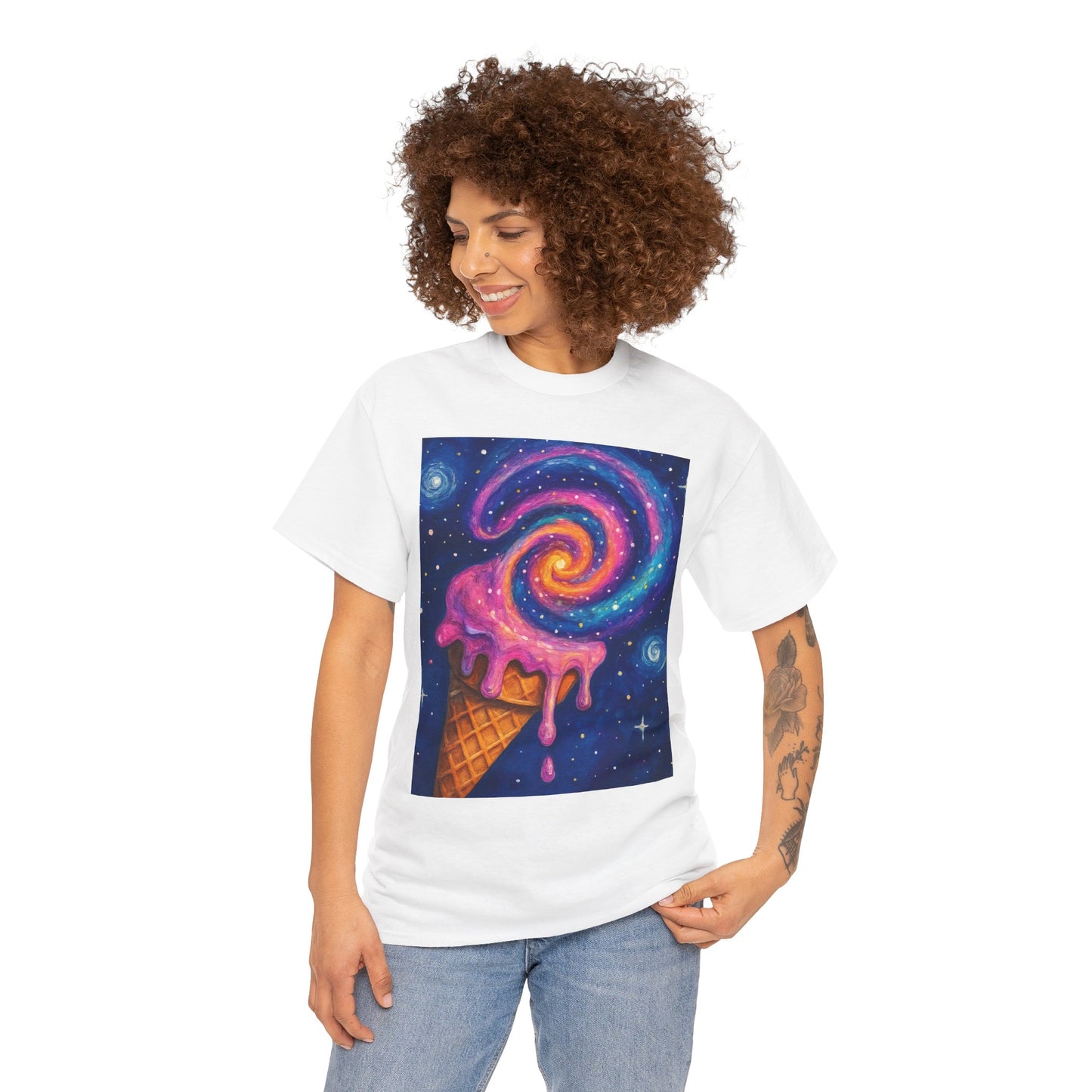 Ice Cream Galaxy T-Shirt – Fun Cosmic Aesthetic Tee