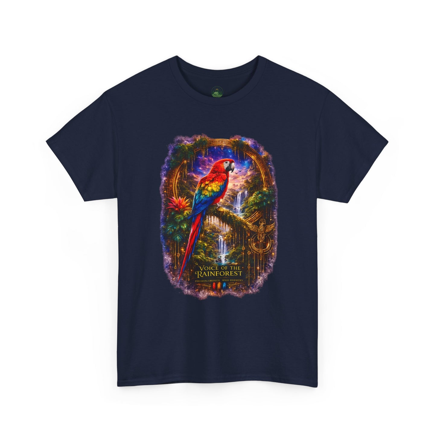 Scarlet Macaw T-Shirt – Tropical Rainforest Cosmic Design | Exotic Bird Wildlife Tee
