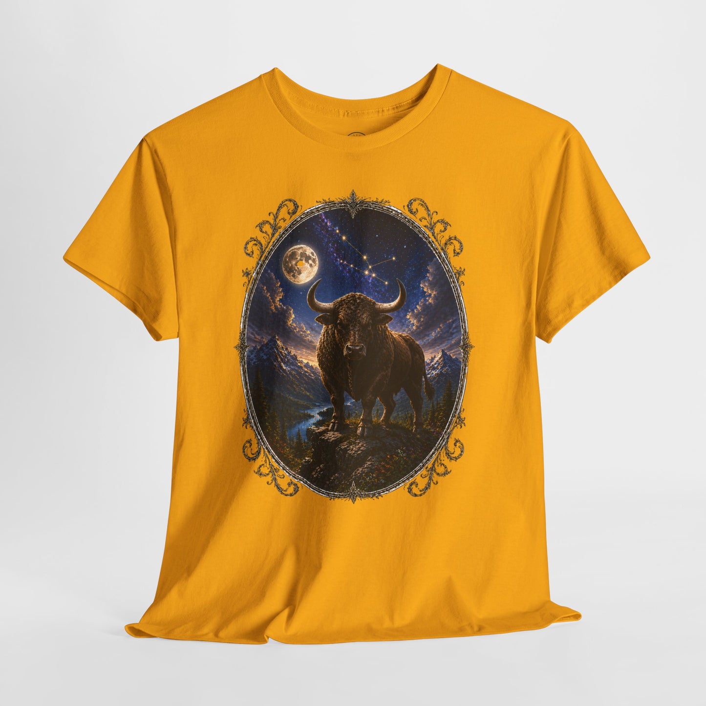 Taurus Zodiac T-Shirt – Mystic Bull Night Design | Nature & Astrology Tee