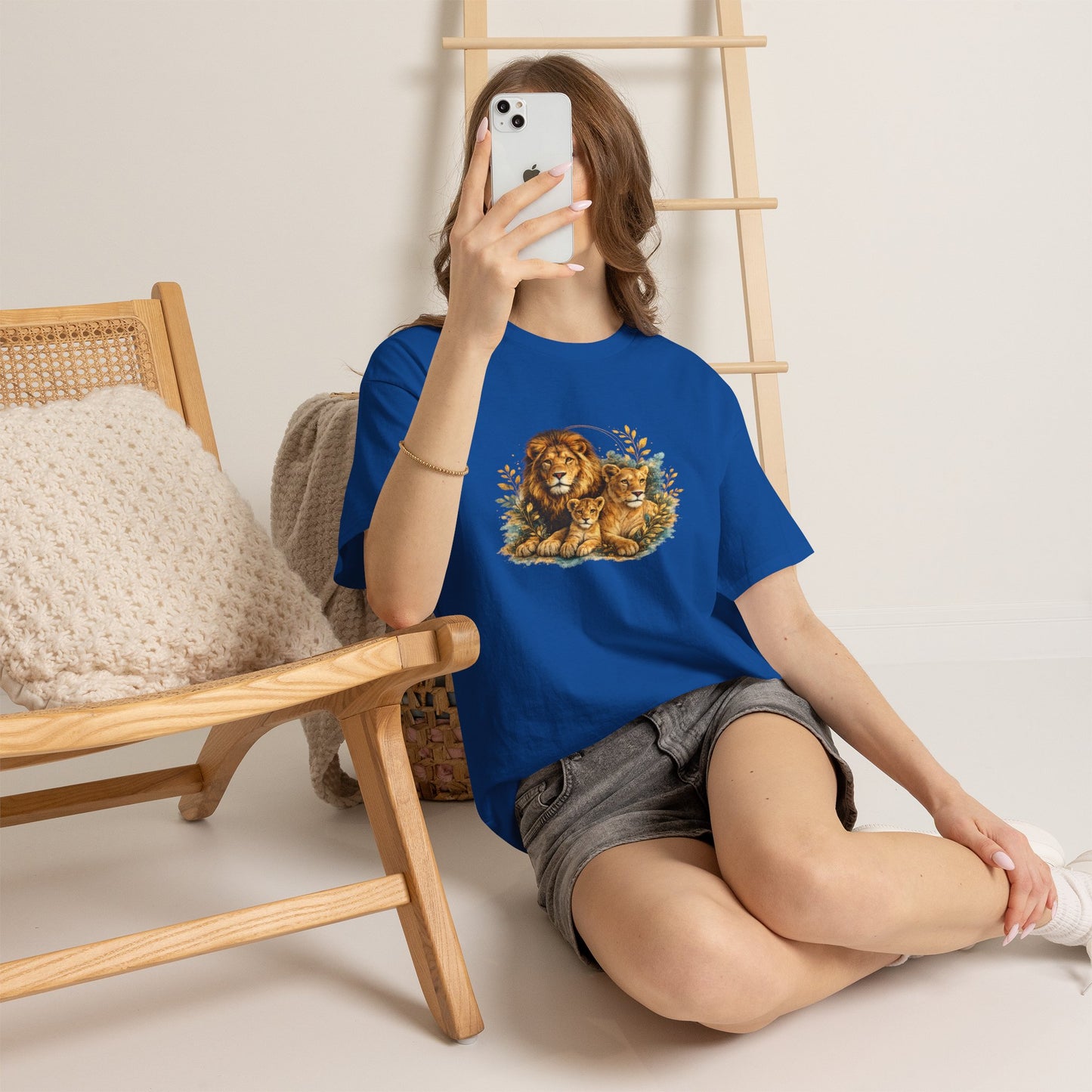 Lion Family T-Shirt – Majestic Wildlife Nature Design | Lion Pride Graphic Tee