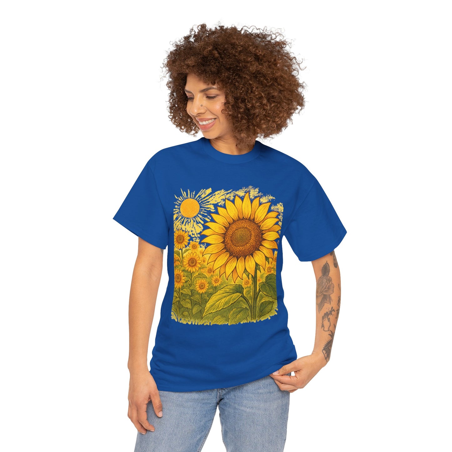 Sunflower Sunshine T-Shirt – Bright Floral Aesthetic Tee