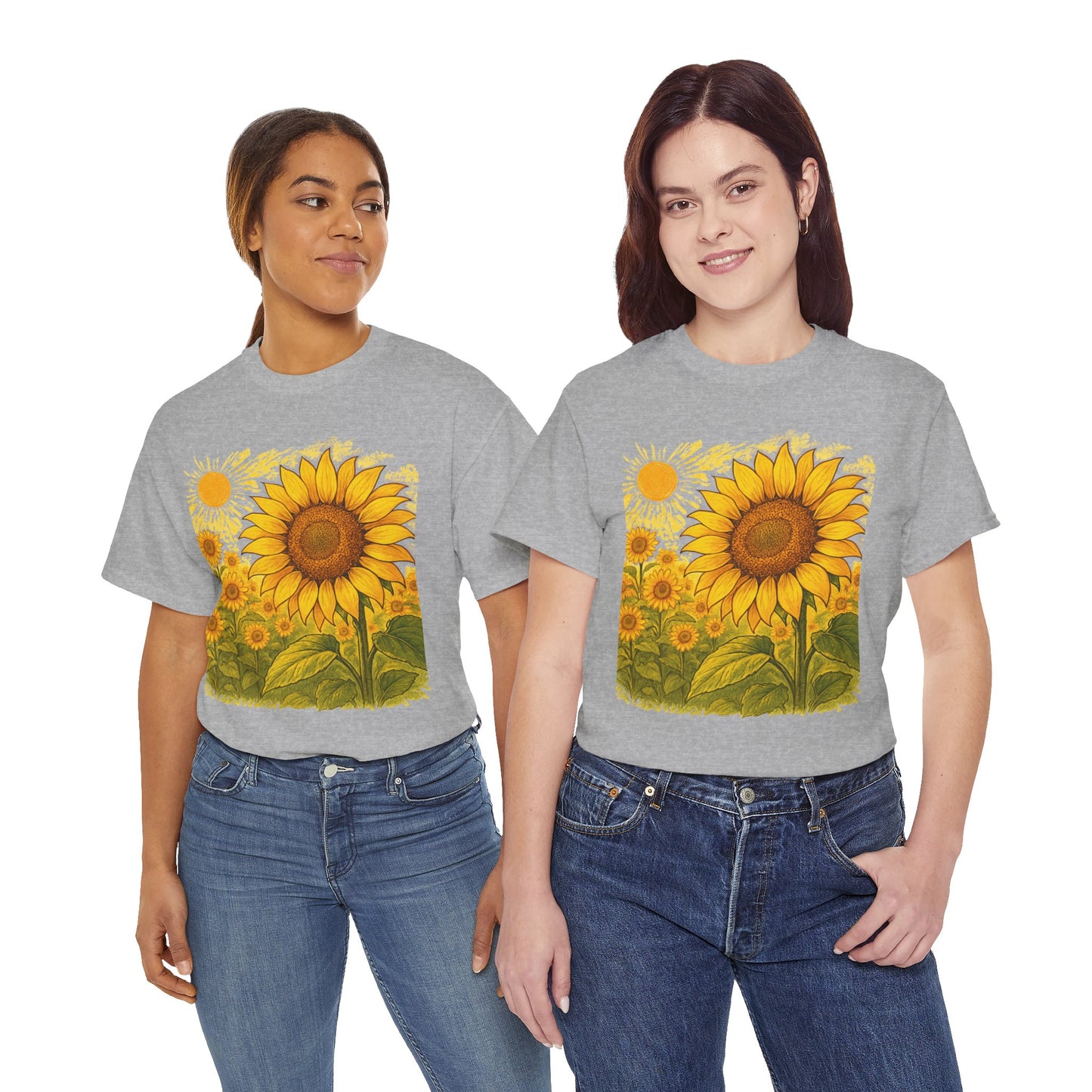 Sunflower Sunshine T-Shirt – Bright Floral Aesthetic Tee