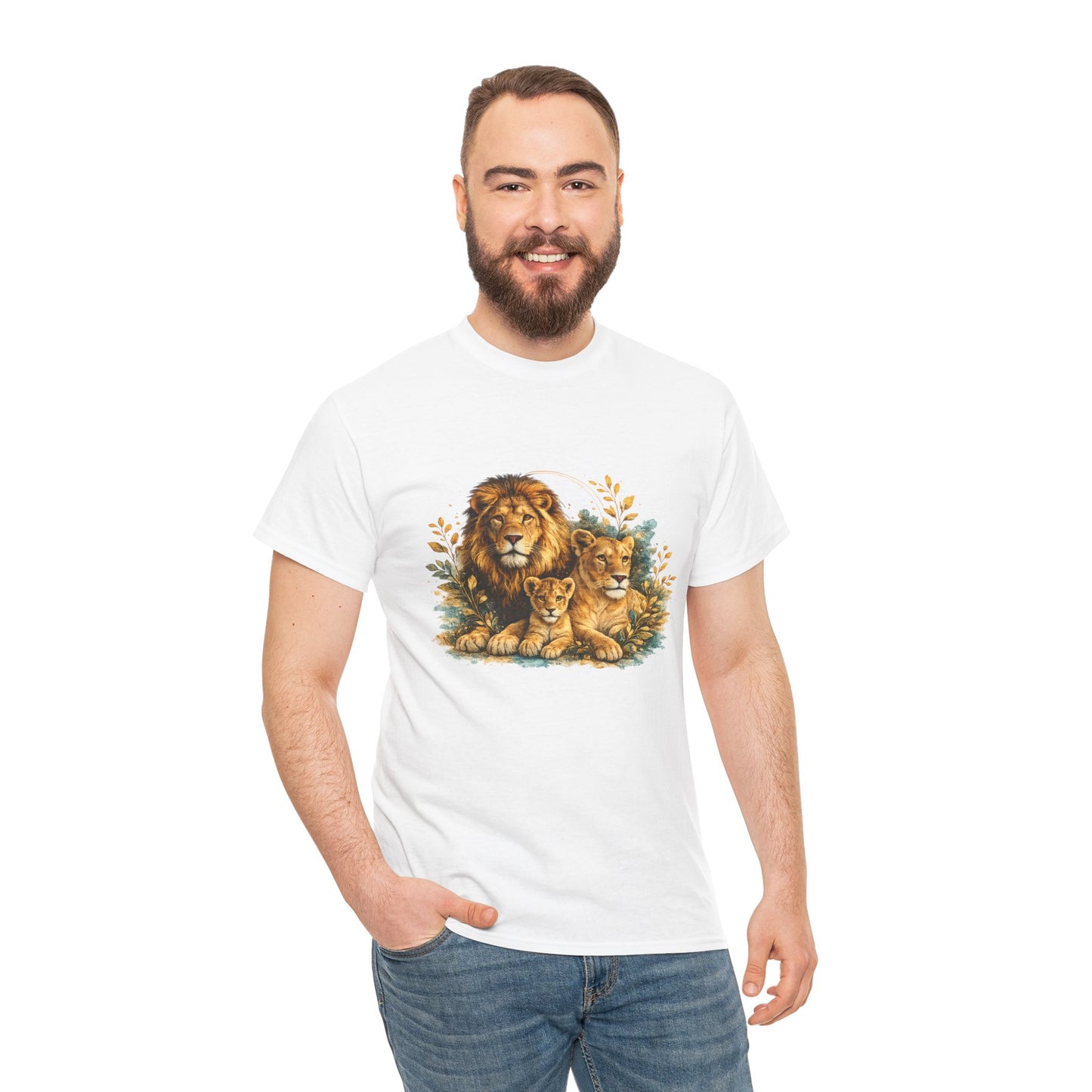 Lion Family T-Shirt – Majestic Wildlife Nature Design | Lion Pride Graphic Tee
