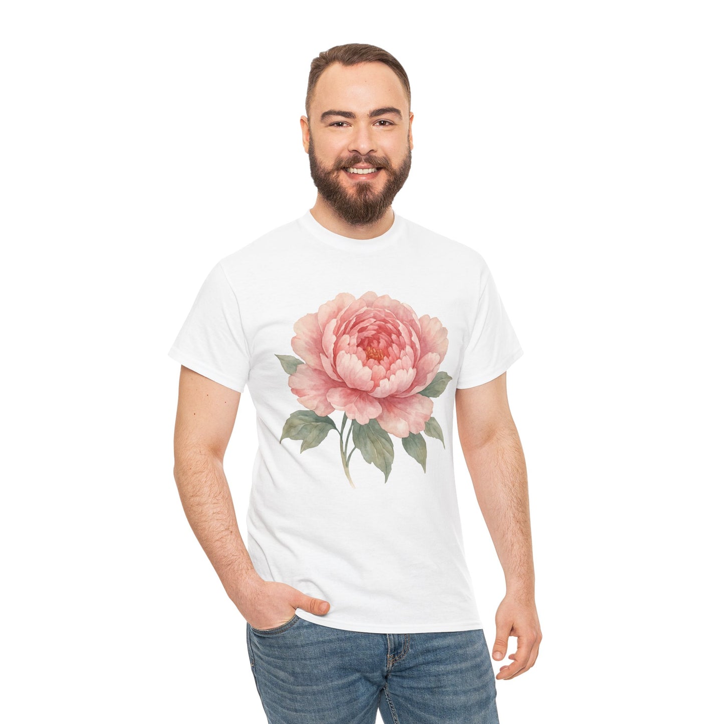 Peony Flower T-Shirt – Soft Floral Aesthetic Tee
