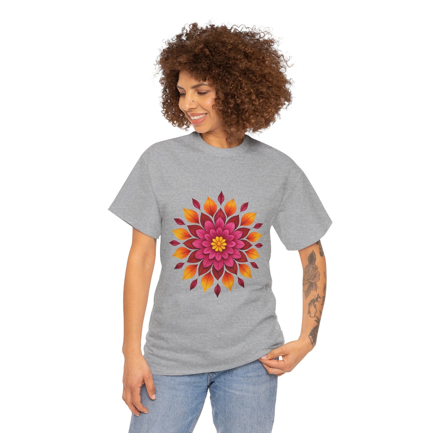 Floral Mandala T- Shirt -Boho Flower Aesthetic Tee