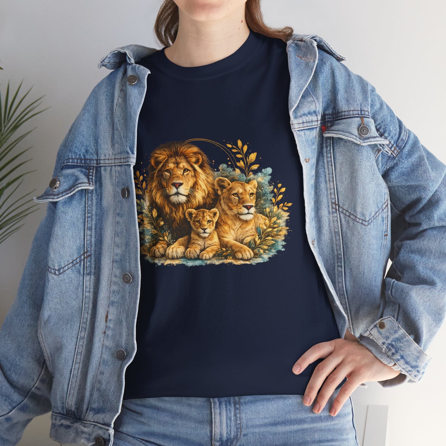 Lion Family T-Shirt – Majestic Wildlife Nature Design | Lion Pride Graphic Tee
