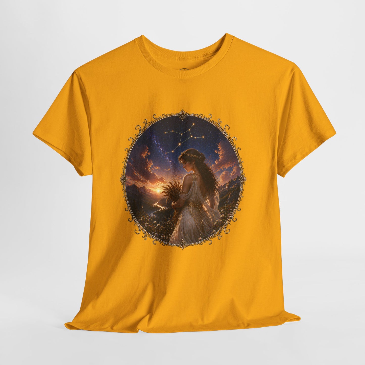 Virgo Zodiac T-Shirt – Minimalist Maiden Design | Elegant Astrology & Nature Tee