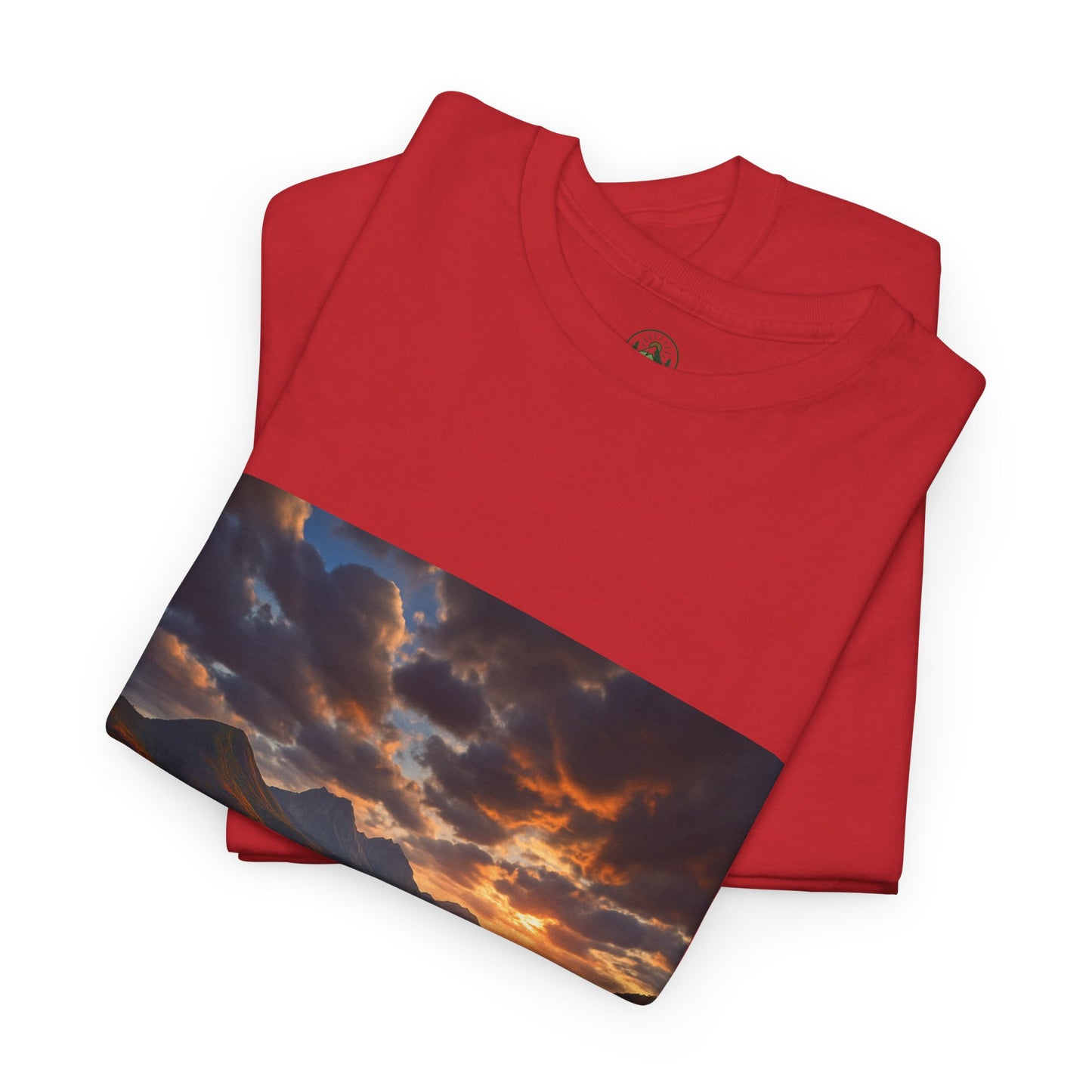 Wildflower Mountain Landscape T-Shirt – Minimalist Nature Graphic Tee