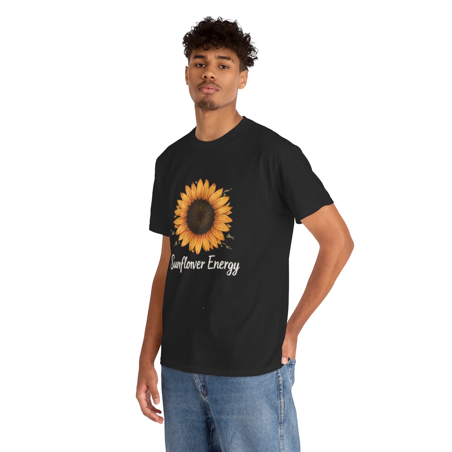 Sunflower Energy T- Shirt - Minimalist Nature Aesthetic Tee, Positive Vibes Graphic Shirt
