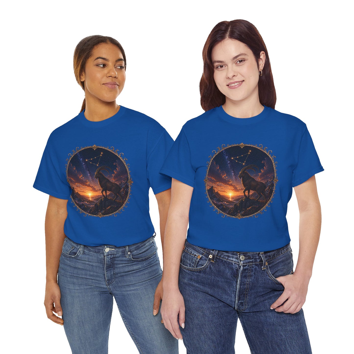 Capricorn Zodiac T-Shirt – Mountain Goat Ambition Design | Minimal Power Astrology Tee