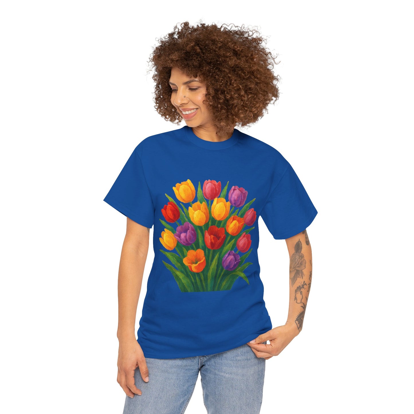 Spring Tulip Flower T- SHIRT - Vibrant Floral Aesthetic Tee