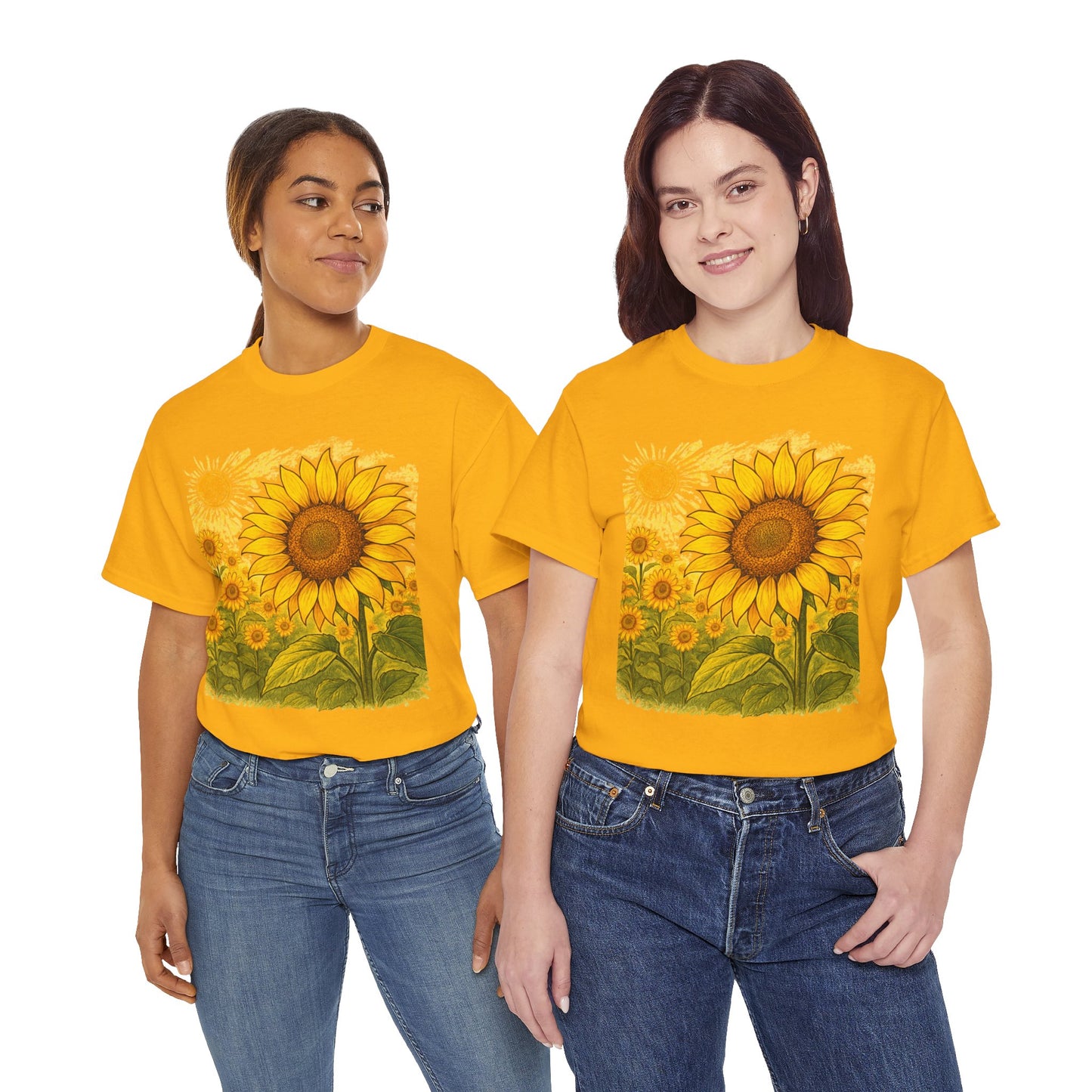 Sunflower Sunshine T-Shirt – Bright Floral Aesthetic Tee