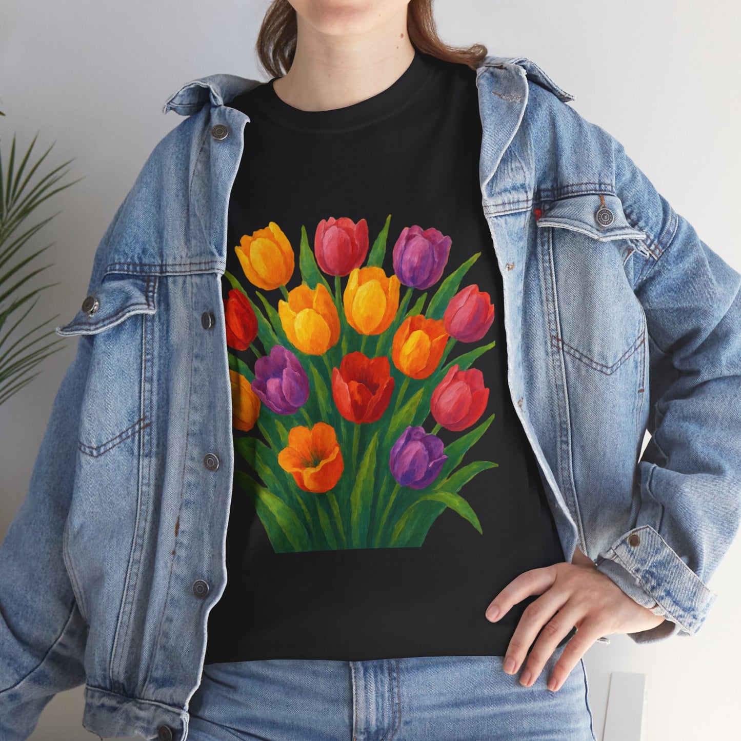 Spring Tulip Flower T- SHIRT - Vibrant Floral Aesthetic Tee