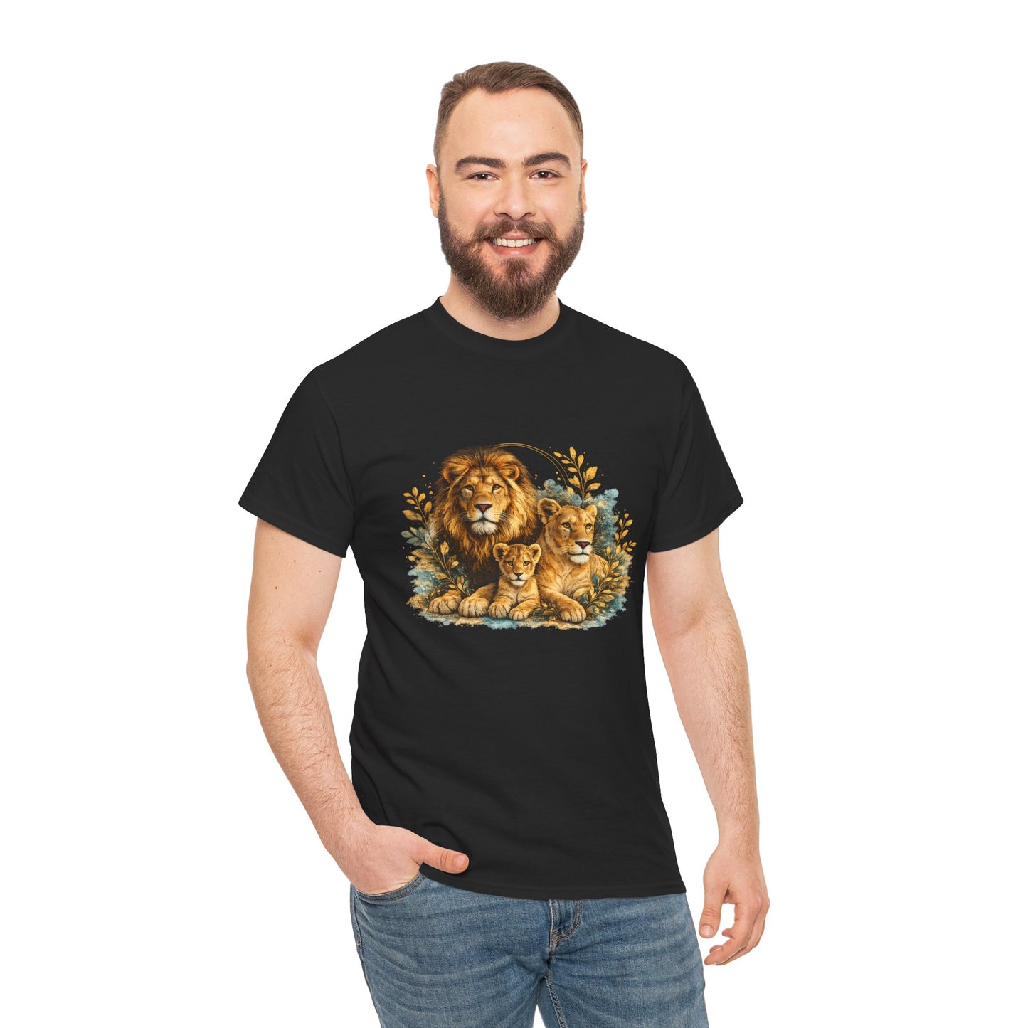 Lion Family T-Shirt – Majestic Wildlife Nature Design | Lion Pride Graphic Tee