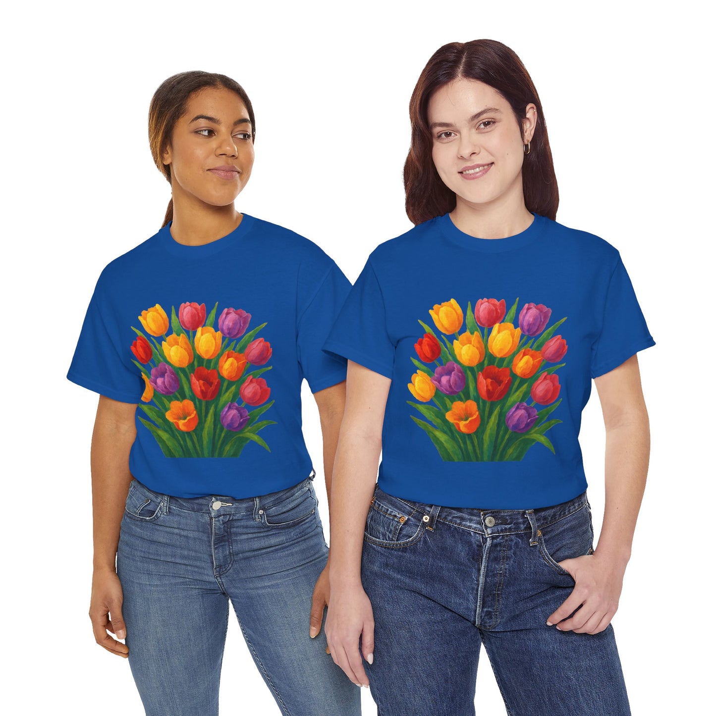 Spring Tulip Flower T- SHIRT - Vibrant Floral Aesthetic Tee