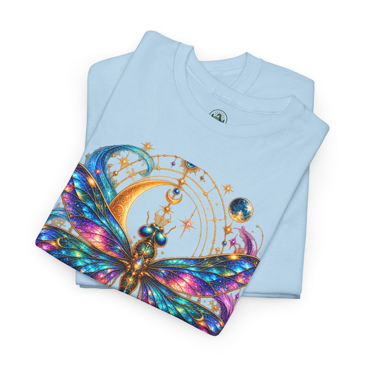 Celestial Dragonfly T-Shirt – Moon & Wildflower Nature Tee