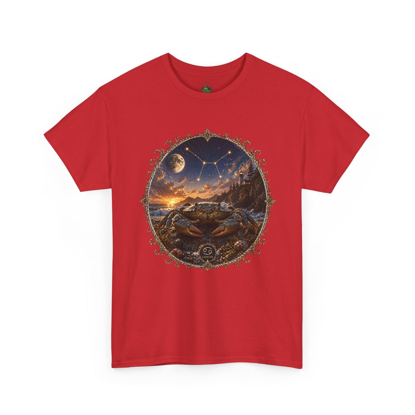 Cancer Zodiac T-Shirt – Mystic Crab Moon Design | Emotional & Cosmic Astrology Tee