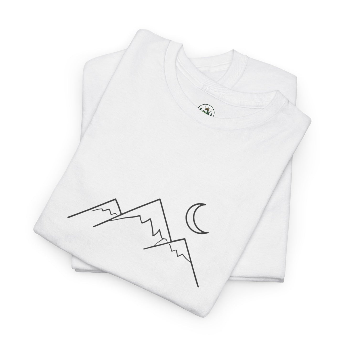 Mountain Moon T-Shirt – Minimalist Nature Night Aesthetic Tee