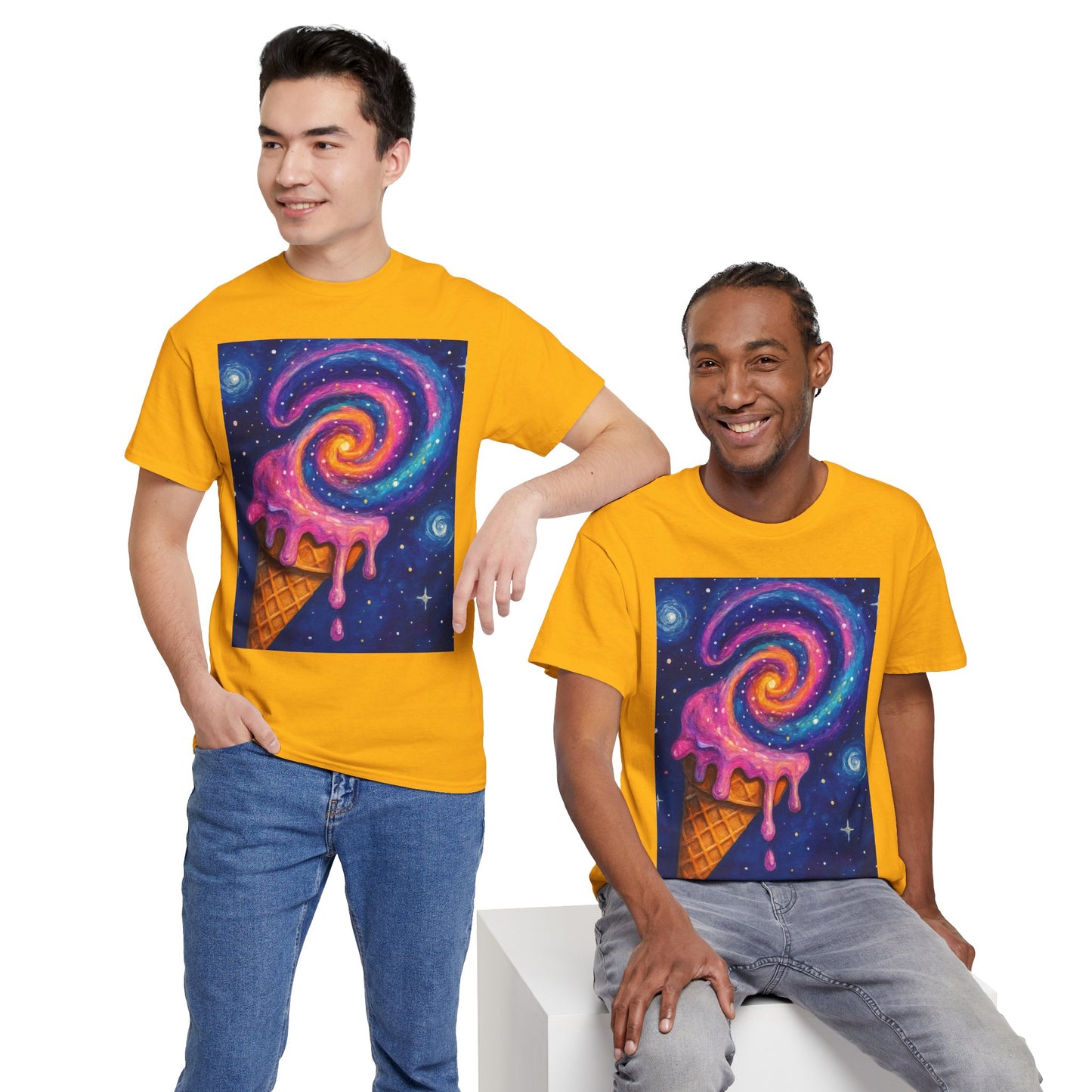 Ice Cream Galaxy T-Shirt – Fun Cosmic Aesthetic Tee