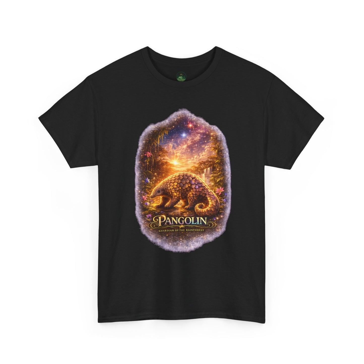 Pangolin T-Shirt – Mystic Forest Cosmic Design | Rare Wildlife Graphic Tee