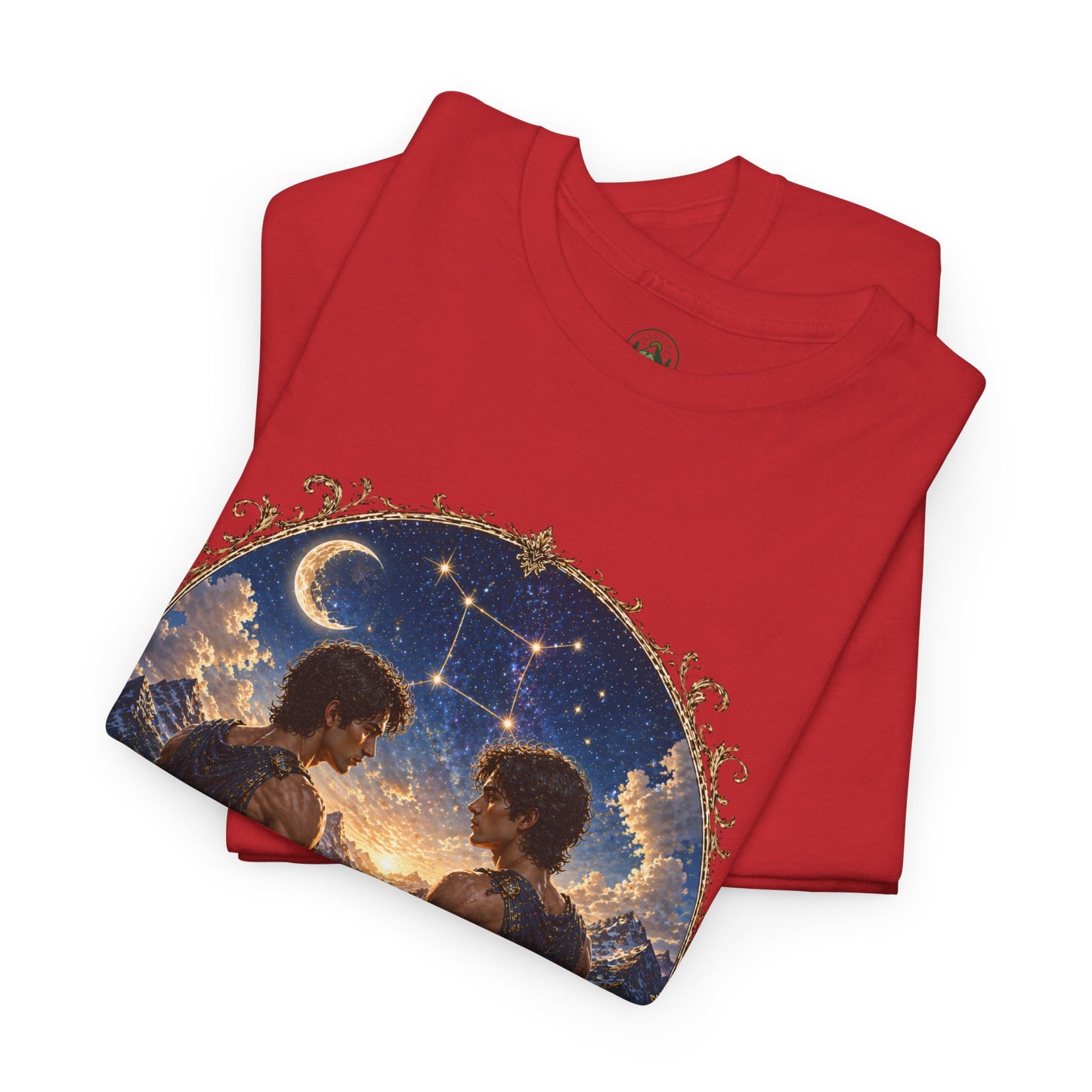 Gemini Zodiac T-Shirt – Dual Energy Twins Design | Astrology & Cosmic Nature Tee