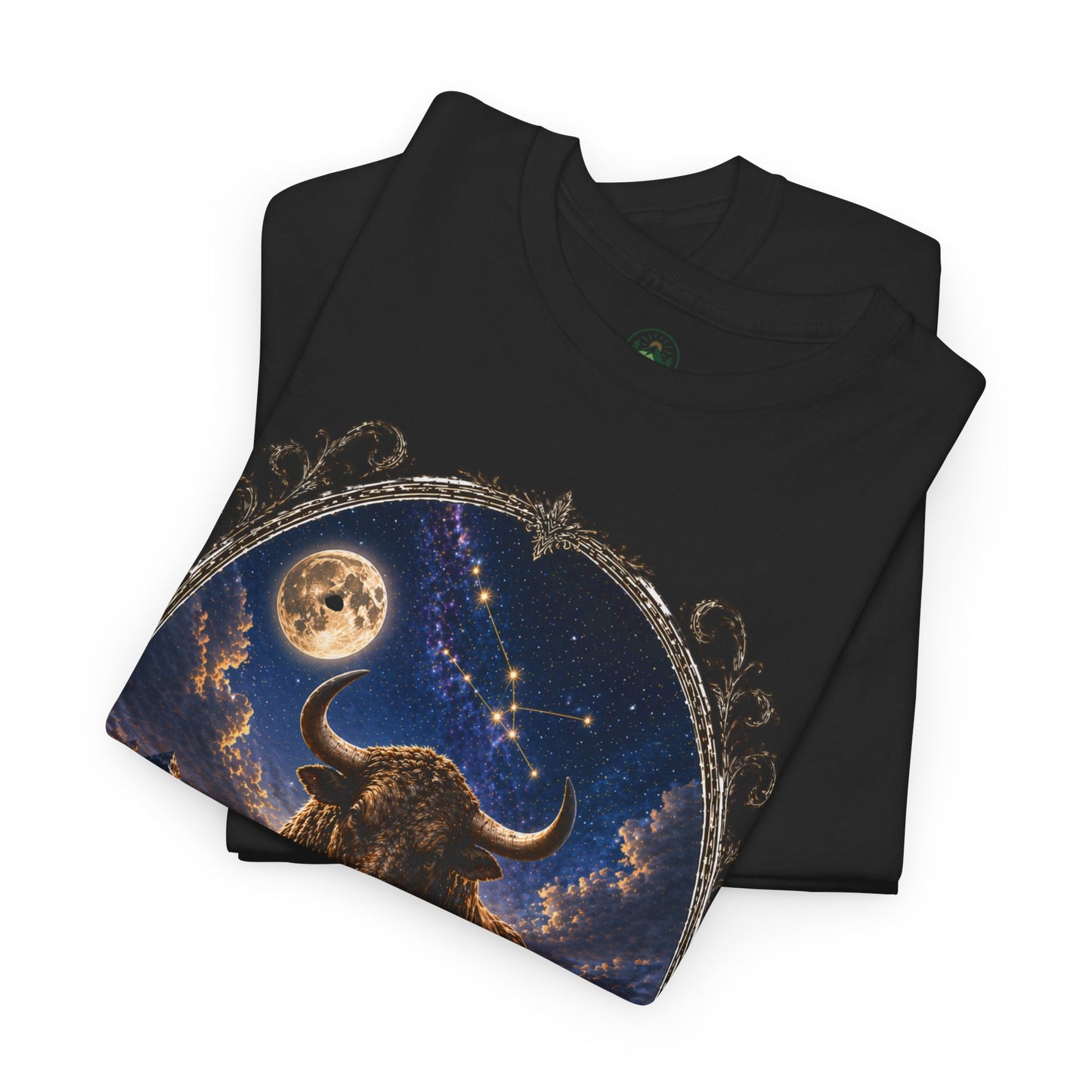 Taurus Zodiac T-Shirt – Mystic Bull Night Design | Nature & Astrology Tee
