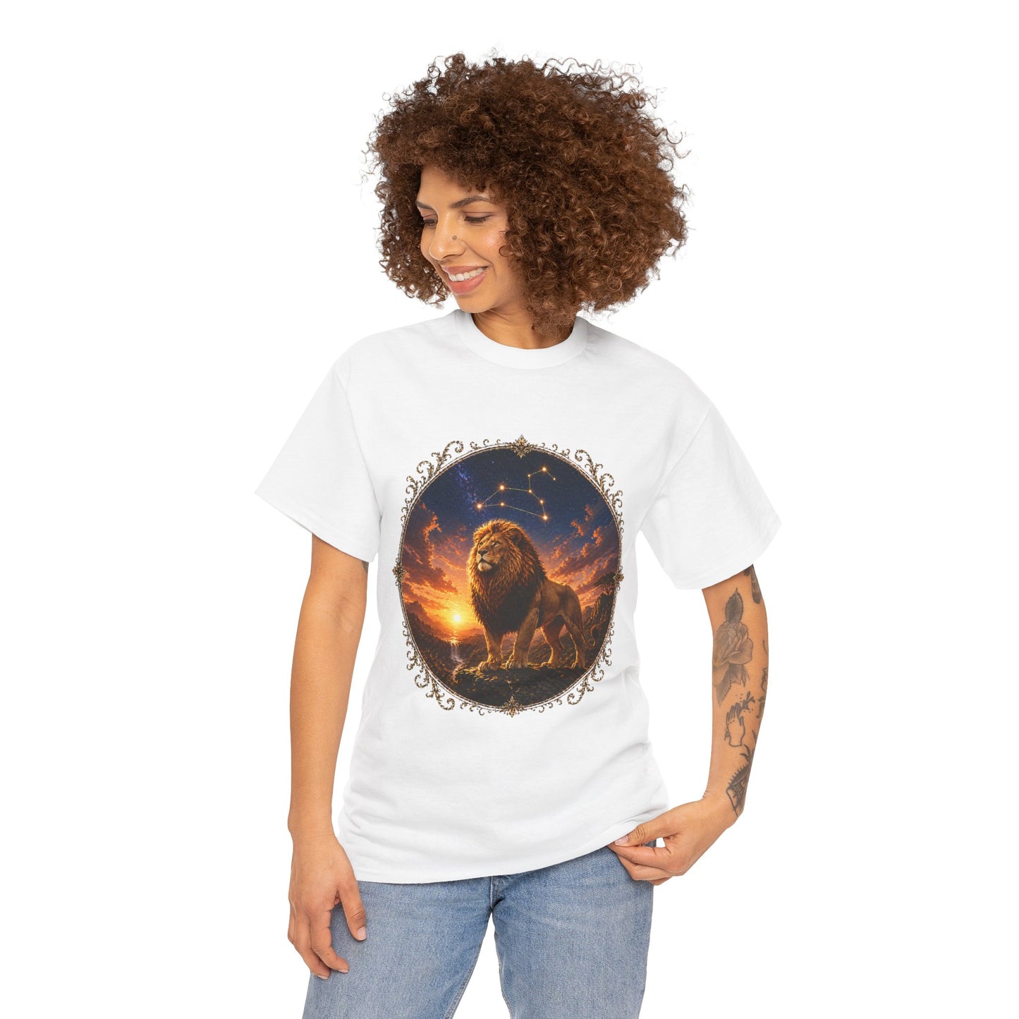 Leo Zodiac T-Shirt – Majestic Lion Cosmic Design | Bold Astrology Power Tee
