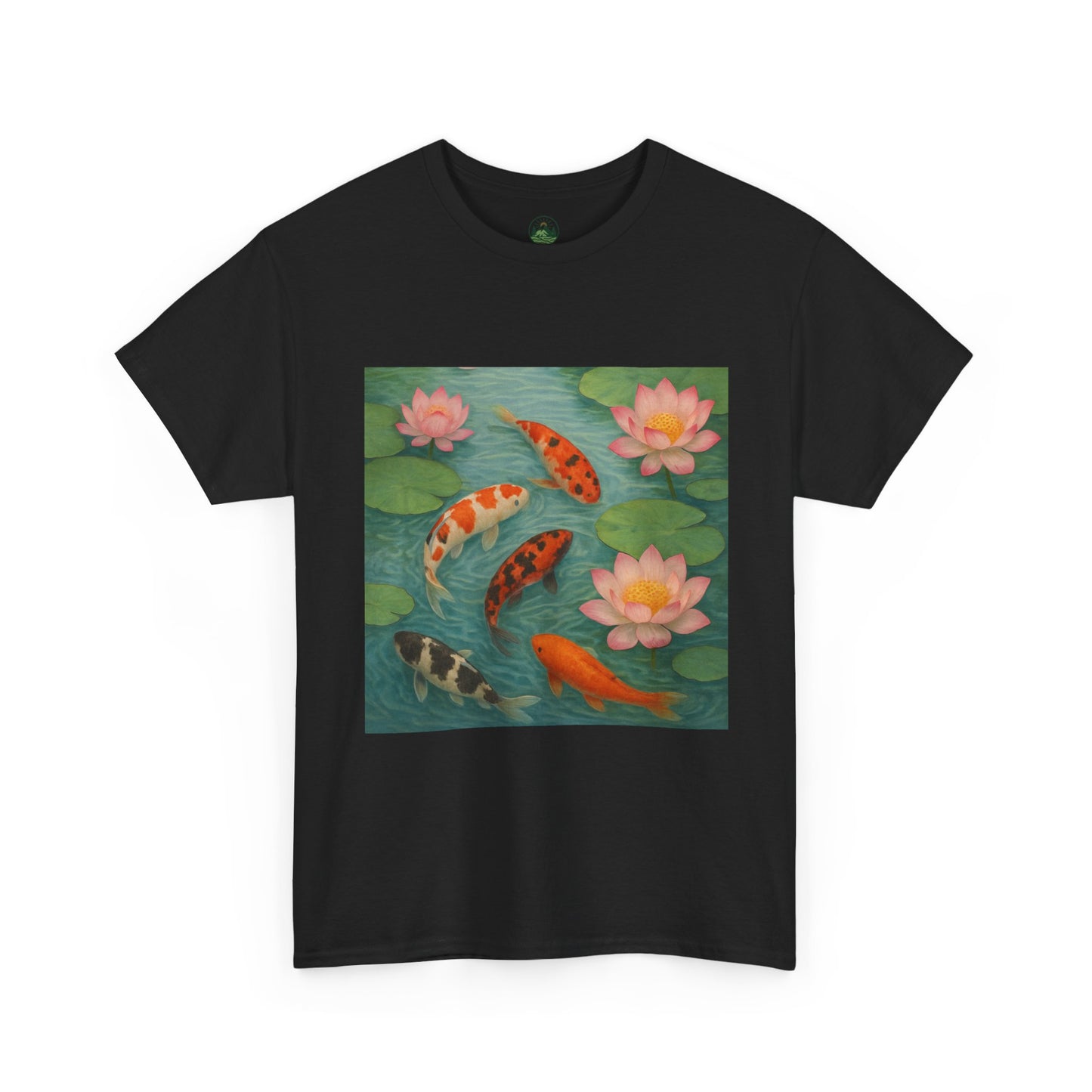 Koi Fish Lotus Pond T-Shirt – Zen Nature Aesthetic Tee