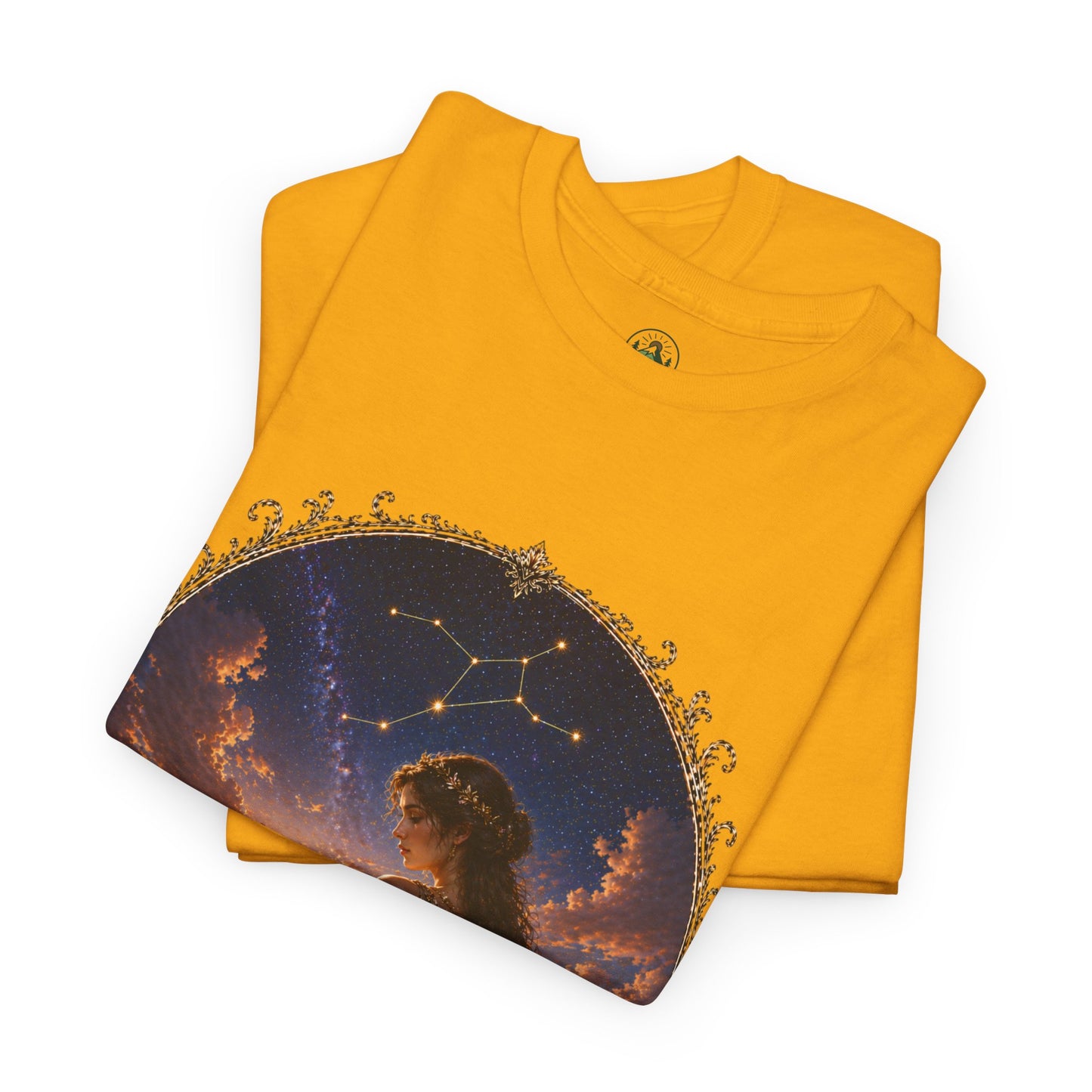 Virgo Zodiac T-Shirt – Minimalist Maiden Design | Elegant Astrology & Nature Tee
