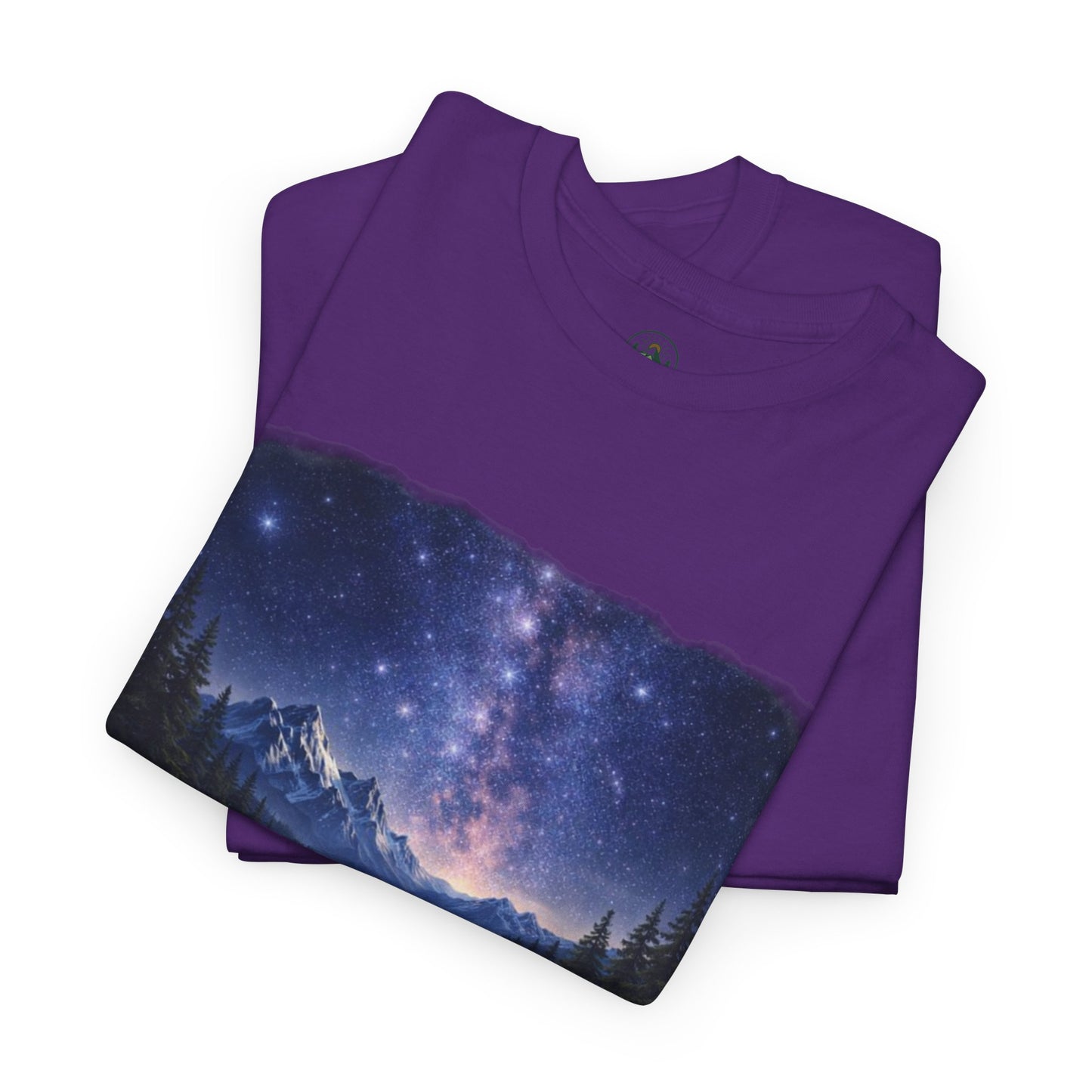 Midnight Reflection Nature T-Shirt – Moonlit Lake & Forest Design
