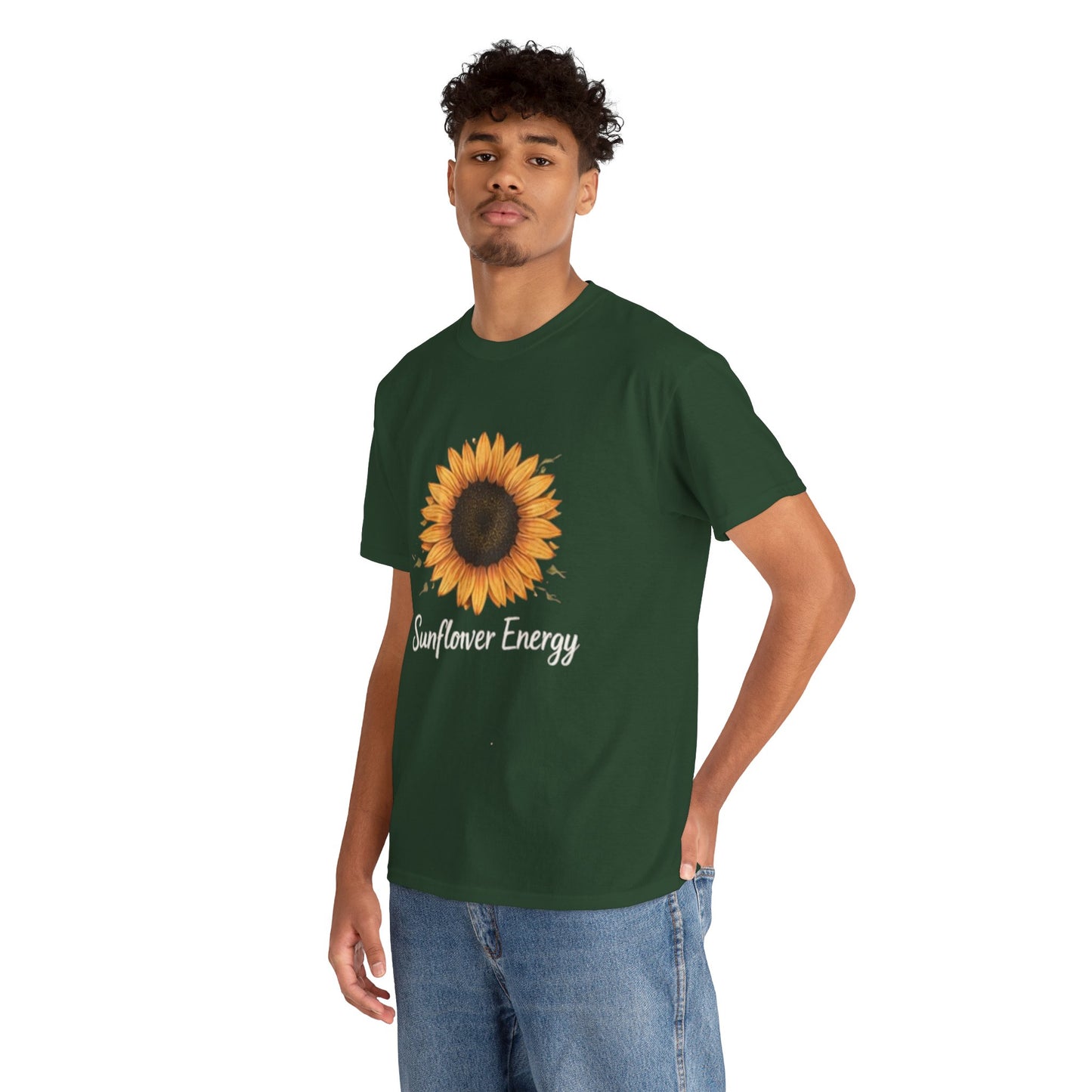 Sunflower Energy T- Shirt - Minimalist Nature Aesthetic Tee, Positive Vibes Graphic Shirt