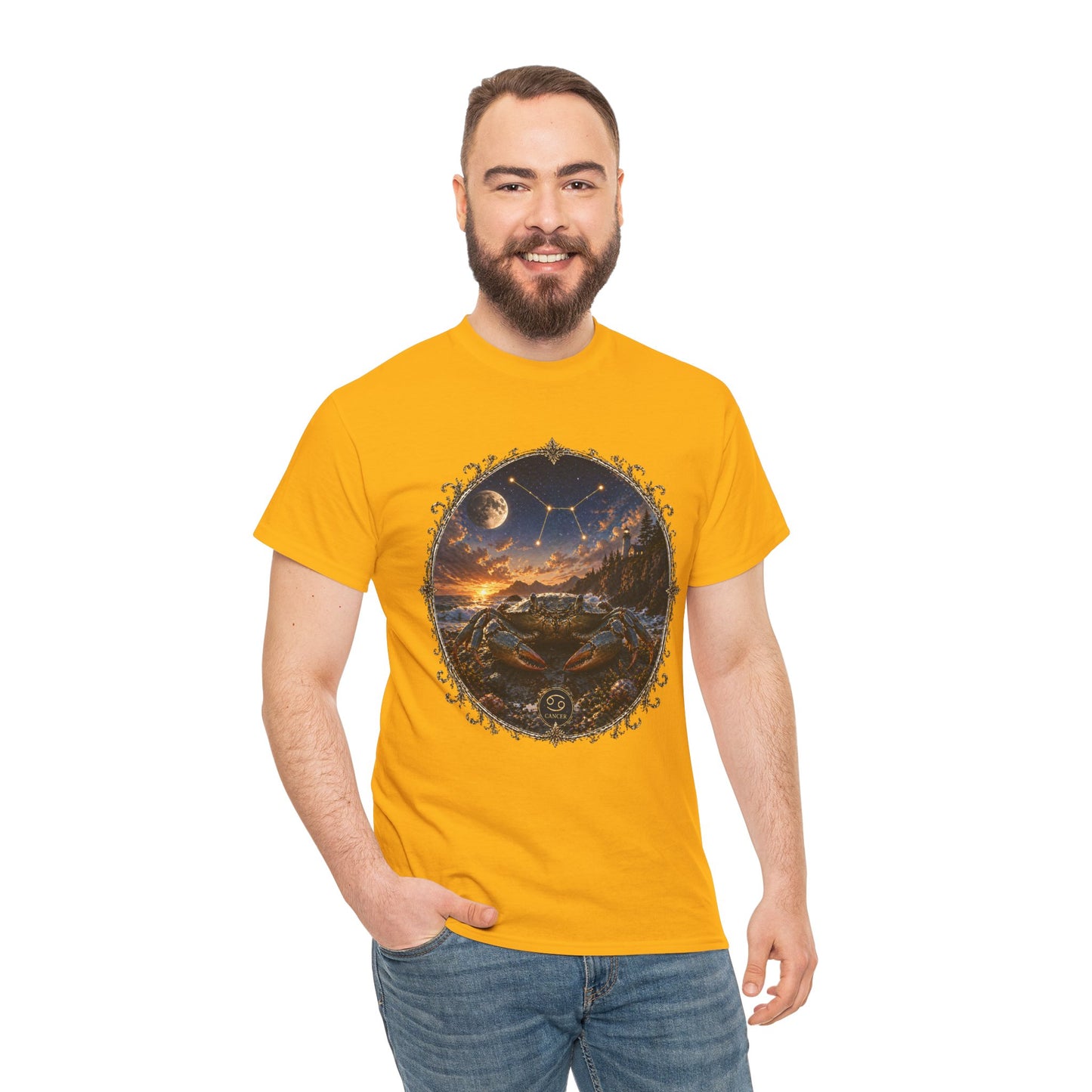 Cancer Zodiac T-Shirt – Mystic Crab Moon Design | Emotional & Cosmic Astrology Tee