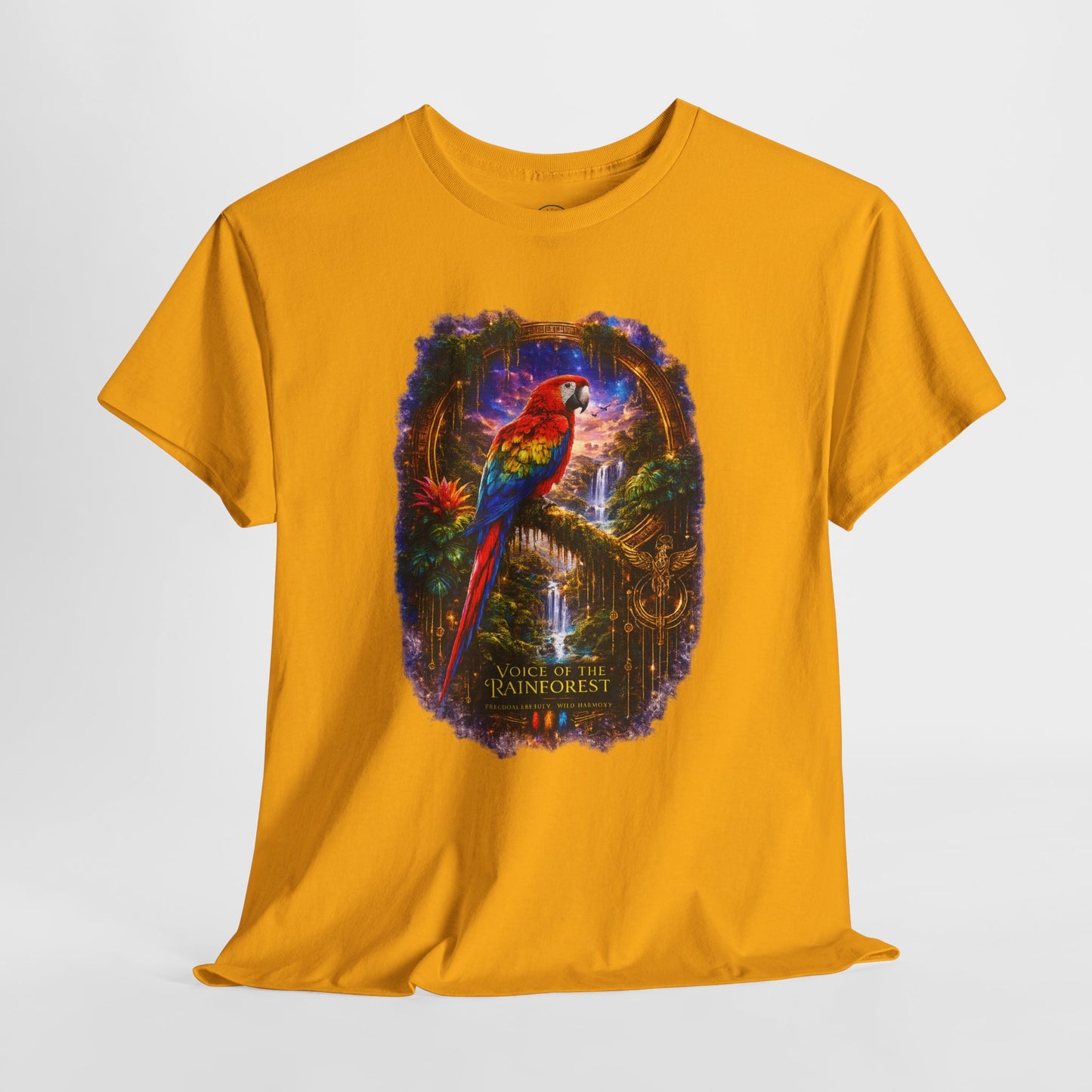 Scarlet Macaw T-Shirt – Tropical Rainforest Cosmic Design | Exotic Bird Wildlife Tee