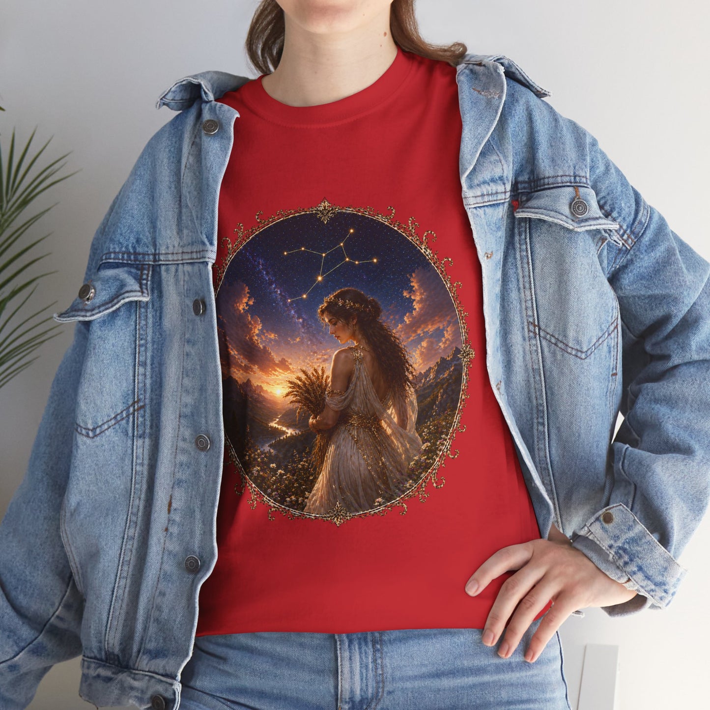 Virgo Zodiac T-Shirt – Minimalist Maiden Design | Elegant Astrology & Nature Tee