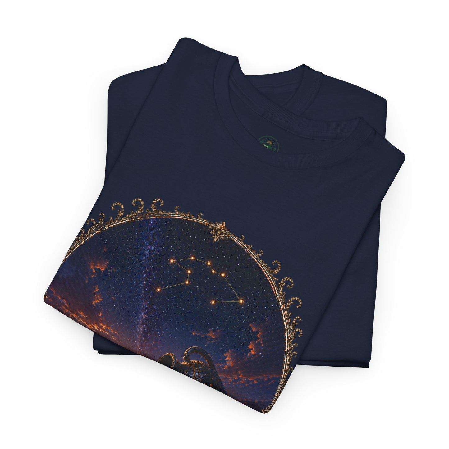 Aquarius Zodiac T-Shirt – Water Bearer Cosmic Design | Unique & Visionary Astrology Tee