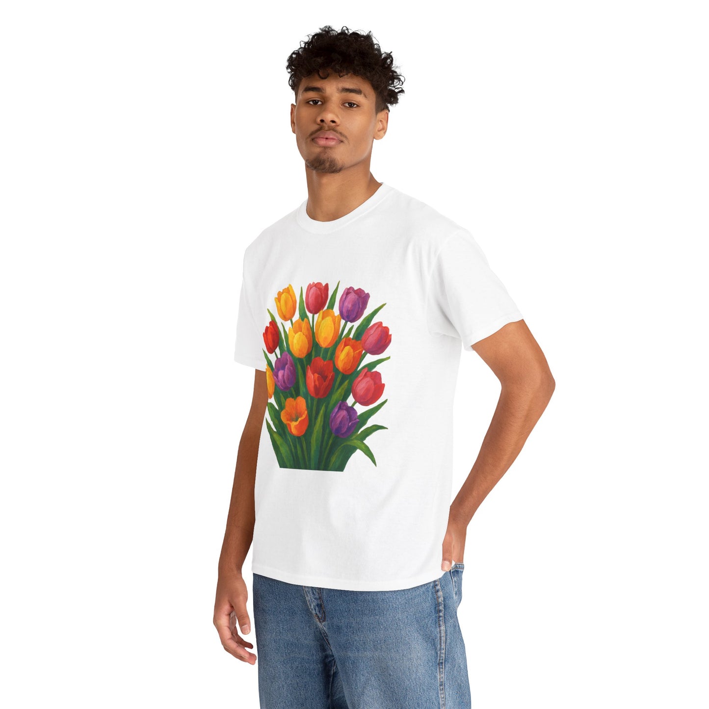 Spring Tulip Flower T- SHIRT - Vibrant Floral Aesthetic Tee