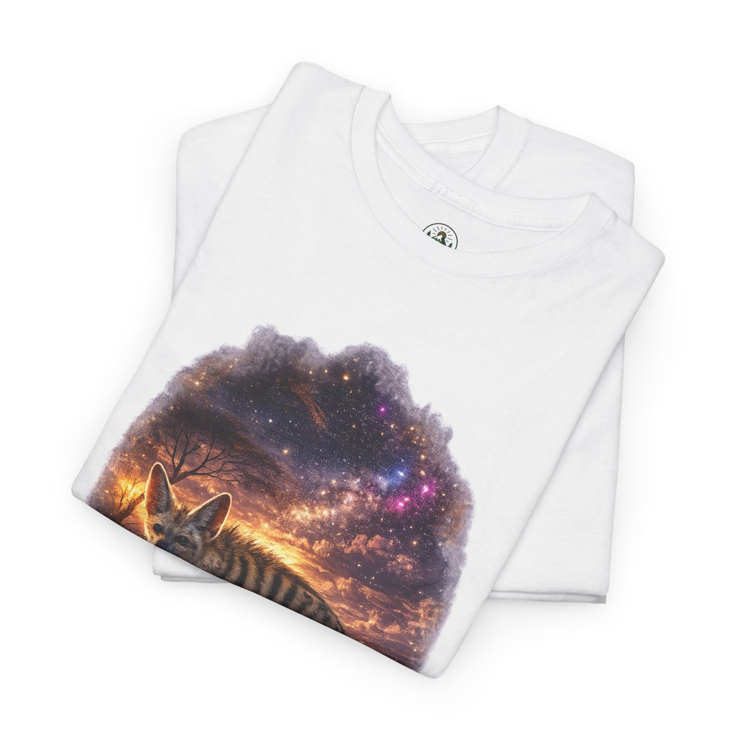 Aardwolf T-Shirt – Mystic Night Wildlife Design | Rare Cosmic Animal Graphic Tee