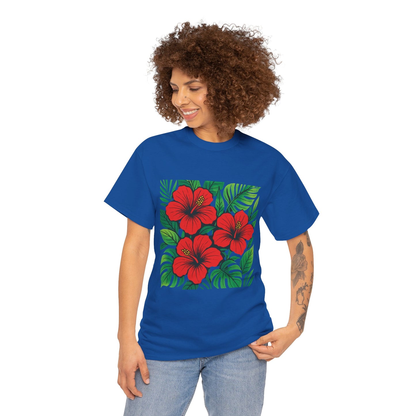 Tropical Hibiscus Flower T-Shirt – Summer Vibe Aesthetic Tee
