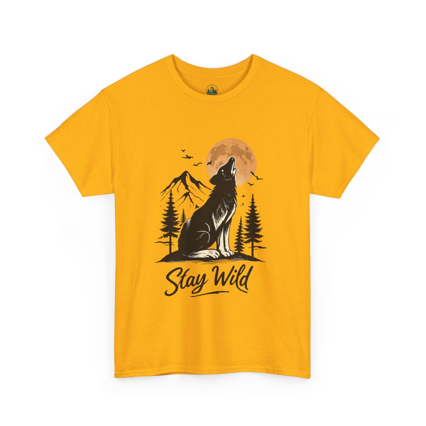 Howling Wolf Stay Wild Shirt – Aesthetic Nature Tee for Outdoor Lovers & Adventure Souls
