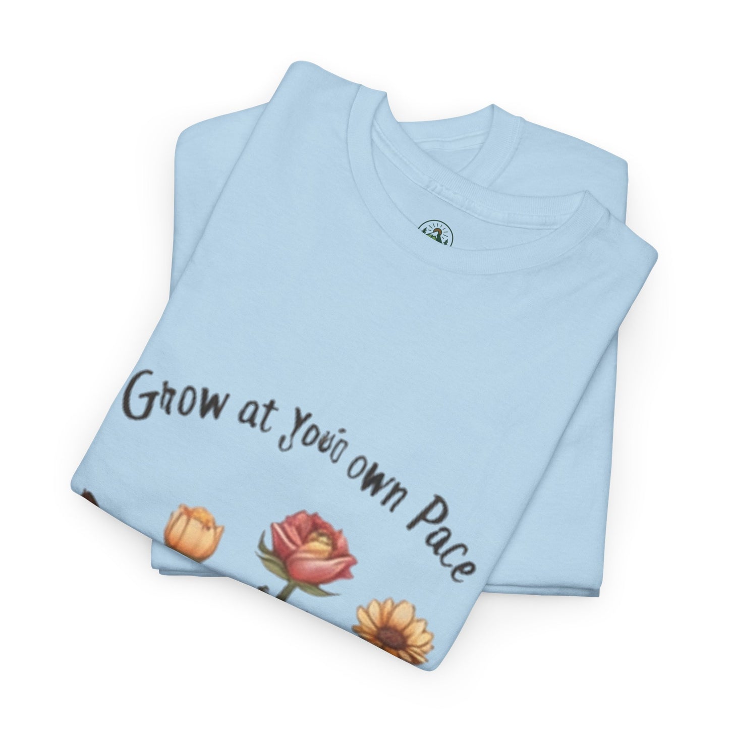 Grow at Your Own Pace T-Shirt – Minimalist Flower Pot Tee, Aesthetic Botanical Shirt, Unisex Gift for Plant Lovers