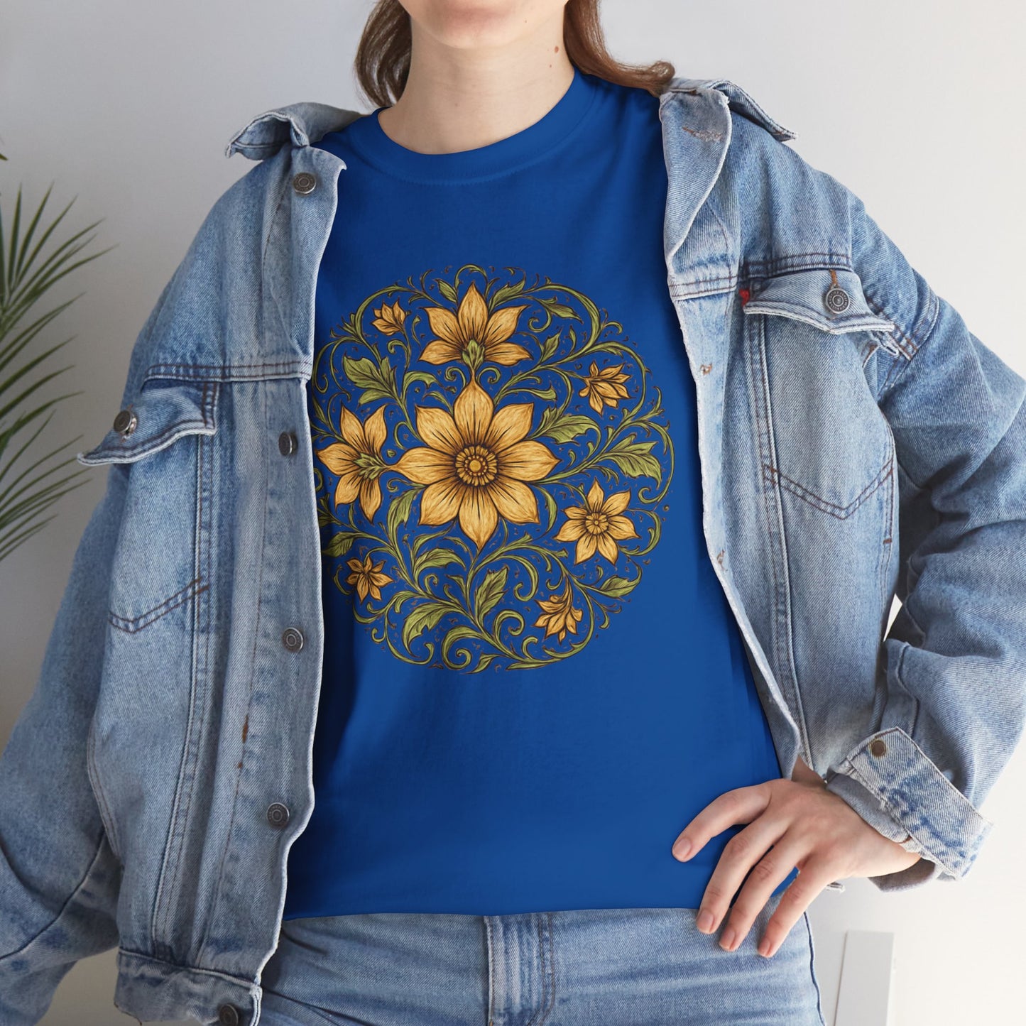 Spring Awakening Mandala T-Shirt – Boho Floral Aesthetic Tee