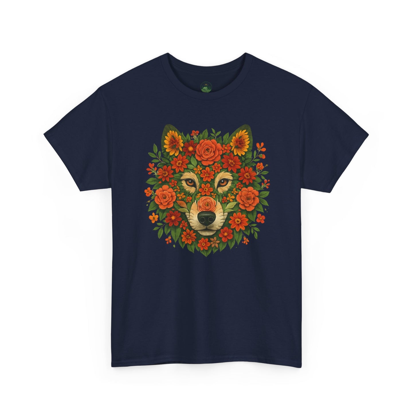 Floral Animal Portrait T-Shirt – Nature Art Aesthetic Tee
