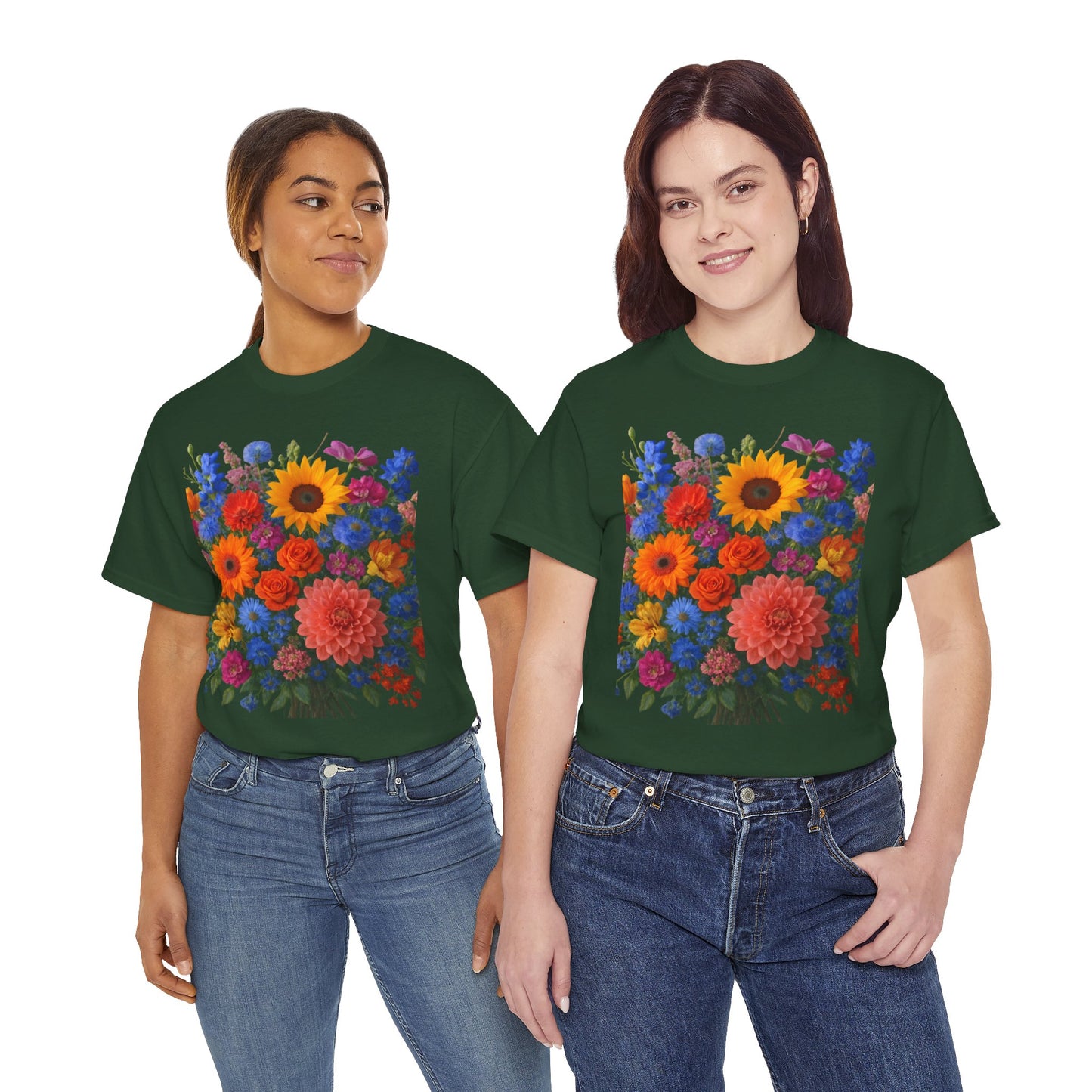 Garden Bouquet Flower T-Shirt – Summer Floral Aesthetic Tee