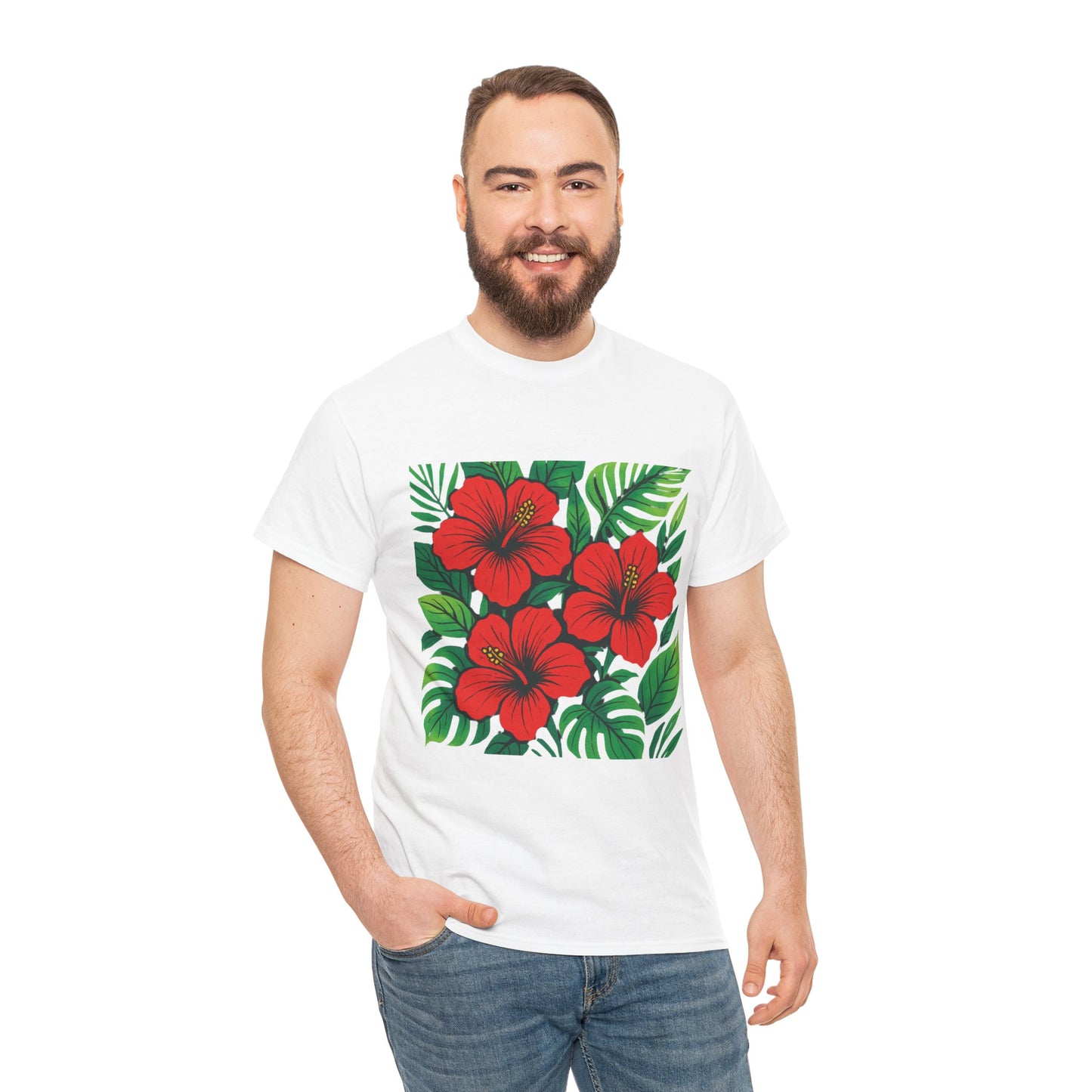 Tropical Hibiscus Flower T-Shirt – Summer Vibe Aesthetic Tee