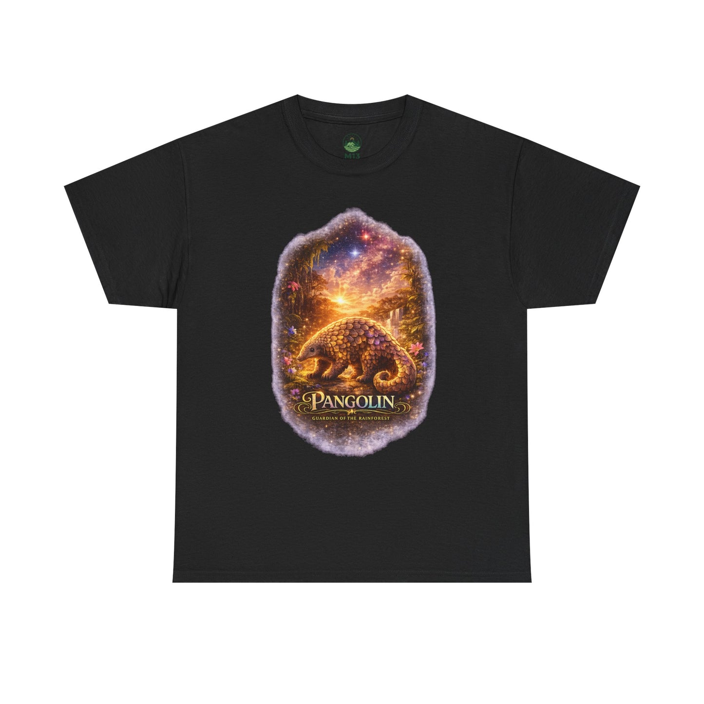 Pangolin T-Shirt – Mystic Forest Cosmic Design | Rare Wildlife Graphic Tee