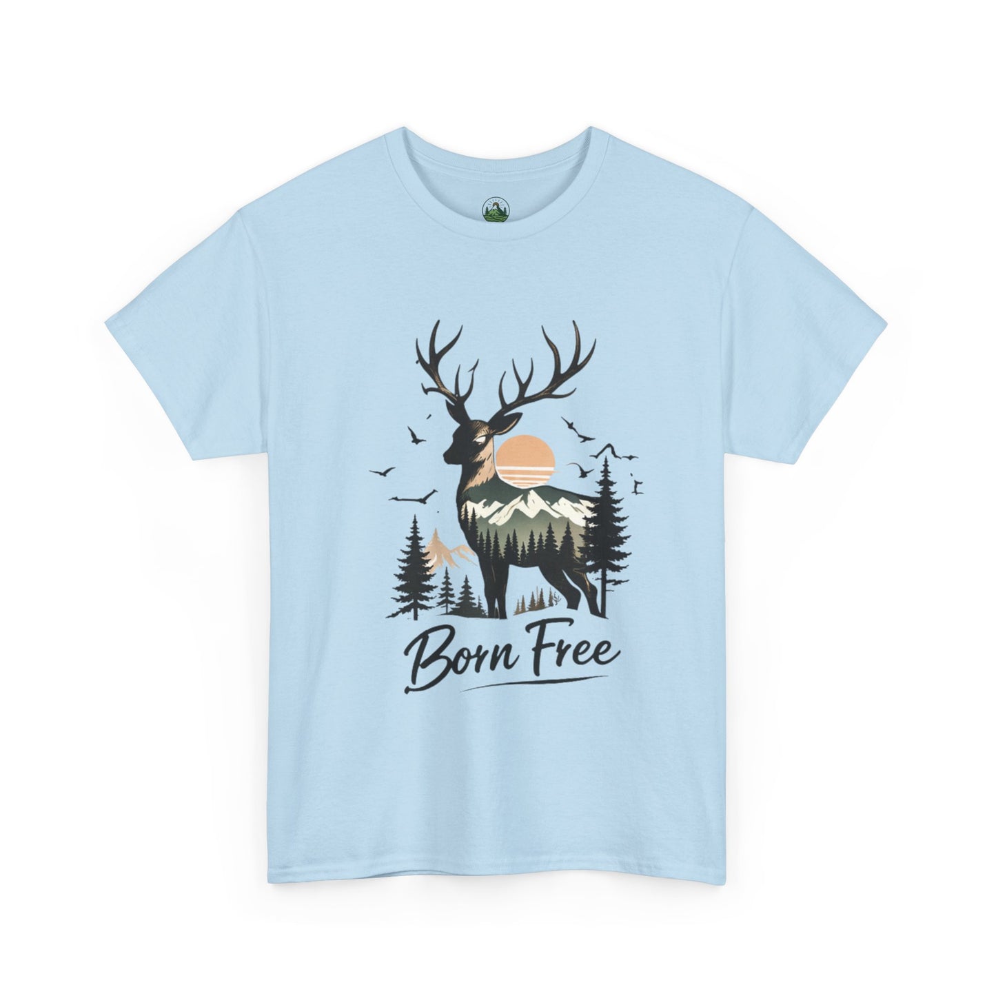 Minimalist Deer Nature T-Shirt – Forest Wildlife Graphic Tee, Calm Aesthetic Shirt