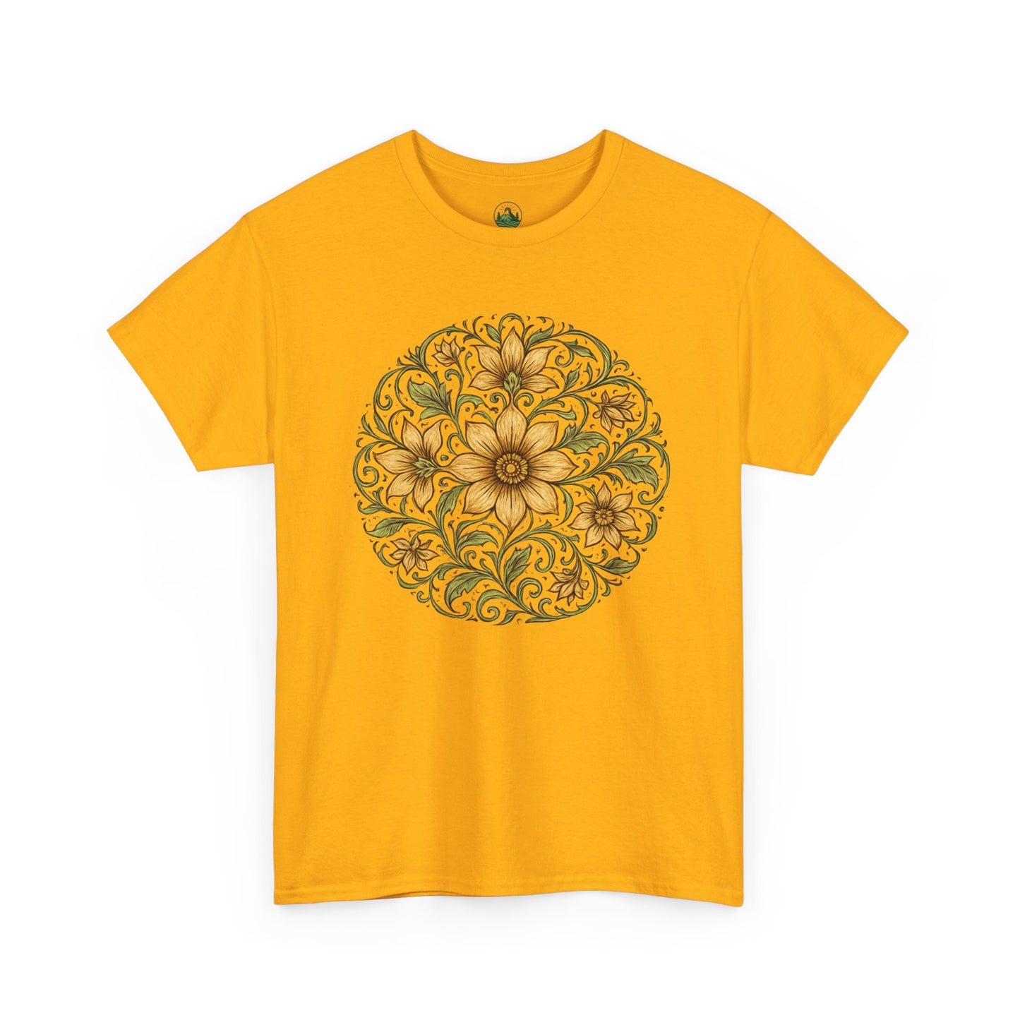 Spring Awakening Mandala T-Shirt – Boho Floral Aesthetic Tee