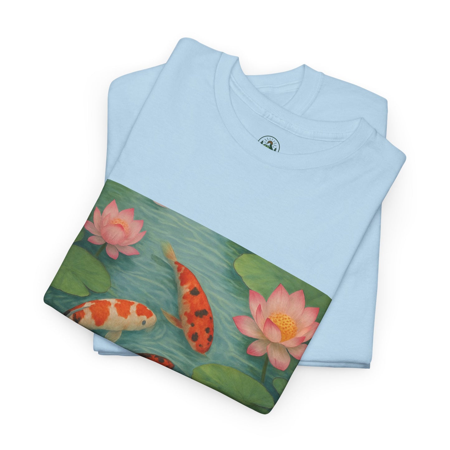 Koi Fish Lotus Pond T-Shirt – Zen Nature Aesthetic Tee