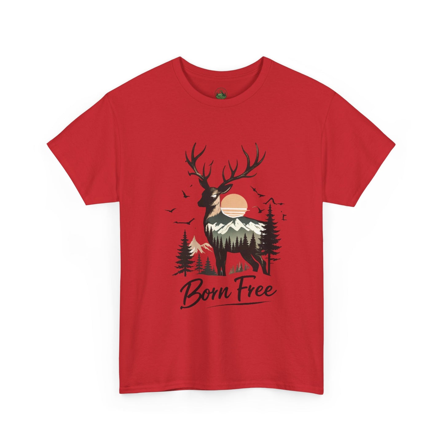Minimalist Deer Nature T-Shirt – Forest Wildlife Graphic Tee, Calm Aesthetic Shirt